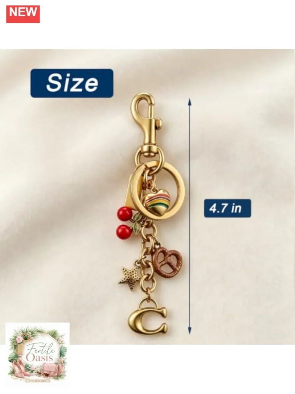 Strawberry Purse Charm for Women Handbag Keychain Decor